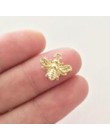 Eruifa 20 sztuk 13*12mm Mini wisiorki pszczoła naszyjnik ze stopu cynku, kolczyki bransoletka biżuteria DIY handmade 2 kolory