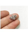 Eruifa 20 sztuk 13*12mm Mini wisiorki pszczoła naszyjnik ze stopu cynku, kolczyki bransoletka biżuteria DIY handmade 2 kolory