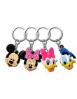1 sztuk breloczek na klucze z tworzywa pcw Cartoon rysunek Mickey Mini Anime Minnie Key brelok do kluczy z obręczą dla dzieci za