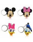 1 sztuk breloczek na klucze z tworzywa pcw Cartoon rysunek Mickey Mini Anime Minnie Key brelok do kluczy z obręczą dla dzieci za