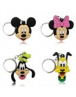 1 sztuk breloczek na klucze z tworzywa pcw Cartoon rysunek Mickey Mini Anime Minnie Key brelok do kluczy z obręczą dla dzieci za