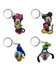 1 sztuk breloczek na klucze z tworzywa pcw Cartoon rysunek Mickey Mini Anime Minnie Key brelok do kluczy z obręczą dla dzieci za