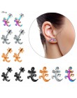 Nowy 1pc Tragus chrząstka ucha pierścień Helix biżuteria Labret Piercing 1.2*8*4mm Lip Ring szpilki Rook Lobe Steel Piercing biż