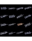 Stonefans nowa moda dolara pieniądze Rhinestone list klips do włosów dla kobiet Bling kryształowe szpilki do włosów Barrettes dz