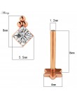 Nowy 1pc Tragus chrząstka ucha pierścień Helix biżuteria Labret Piercing 1.2*8*4mm Lip Ring szpilki Rook Lobe Steel Piercing biż