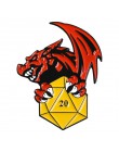 D20 szpilki Dungeons & Dragons dwadzieścia jednostronne Die RPG D & D stołowe fani gier prezenty biżuteria broszki przypinki na 