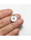 Eruifa 20 sztuk 12mm stopu cynku popularne kompas monety Charms hurtownie naszyjnik, kolczyki bransoletka biżuteria DIY handmade