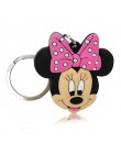 1 sztuk breloczek na klucze z tworzywa pcw Cartoon rysunek Mickey Mini Anime Minnie Key brelok do kluczy z obręczą dla dzieci za