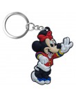 1 sztuk breloczek na klucze z tworzywa pcw Cartoon rysunek Mickey Mini Anime Minnie Key brelok do kluczy z obręczą dla dzieci za