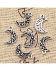 20 sztuk Charms piękny Hollow księżyc 18x12mm antyczny srebrny kolorowy platerowany zawieszki dokonywanie DIY ręcznie robione ty