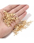 20 sztuk ze stali nierdzewnej 15MM złota rozgwiazda Charm wisiorki dla bransoletka naszyjnik tworzenia biżuterii akcesoria