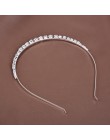 Musujące kwiat panny młodej druhny dziewczyny dzieci kryształ Rhinestone Wedding Hairband Pageant Prom tiara akcesoria do włosów