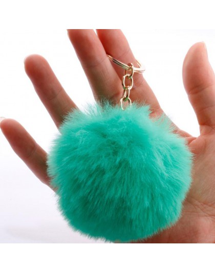 18 kolorów śliczne brelok 7cm pompon breloki breloki dla dziewczyny kobiety llaveros para mujer modna biżuteria na prezent