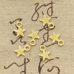 30 sztuk Charms gwiazda 11x8mm Antique Making wisiorek fit, Vintage tybetański srebrny kolor brązowy, ręcznie robiona biżuteria 