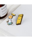 Jonny i deska emalia Pin Anime EEnE odznaka broszka przypinka koszula dżinsowa kołnierz dzieciństwo kreskówka biżuteria prezent 