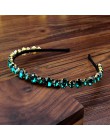 Gorgeous Bing peruki imprezowe biżuteria czerwony zielony czarny niebieski kryształowy kamień Hairbands Rhinestone Diamante pałą