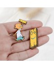 Jonny i deska emalia Pin Anime EEnE odznaka broszka przypinka koszula dżinsowa kołnierz dzieciństwo kreskówka biżuteria prezent 