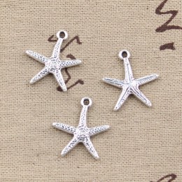 10 sztuk Charms rozgwiazda 20x18mm Antique Making wisiorek fit,Vintage tybetański srebrny kolor, ręcznie robiona biżuteria DIY
