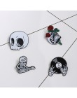 Punk style broszka magiczny kreator cranio vampire rose przycisk pin denim kurtki broszki odznaka prezenty gotycka biżuteria dro