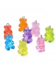 10 sztuk moda śliczne żywica Gummy niedźwiedź zawieszki charms dla kobiety dziewczyny kreskówka biżuteria ustalenia DIY hurtowni