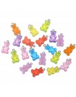 10 sztuk moda śliczne żywica Gummy niedźwiedź zawieszki charms dla kobiety dziewczyny kreskówka biżuteria ustalenia DIY hurtowni