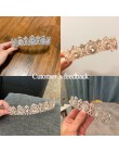 FORSEVEN Crystal Rhinestone Diadem panny młodej chluba kwiat Noiva Diadem i korony akcesoria ślubne biżuteria do włosów ślubna J