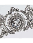 FORSEVEN Crystal Rhinestone Diadem panny młodej chluba kwiat Noiva Diadem i korony akcesoria ślubne biżuteria do włosów ślubna J