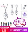 Nowe modne biżuteria ustaw 925 Sterling Silver cyrkonia perła ręcznie robione obrót miłość kobiety kolczyki wiszące naszyjniki z