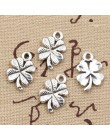 15 sztuk Charms szczęście irlandzki czterolistna koniczyna 17x11mm Antique Making wisiorek fit, w stylu Vintage tybetański brąz,