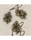 15 sztuk Charms szczęście irlandzki czterolistna koniczyna 17x11mm Antique Making wisiorek fit, w stylu Vintage tybetański brąz,