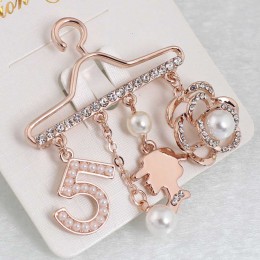 Moda broszka Pin hojny perła list broszka Pin broszka moda z najwyższej półki N5 broszka dla kobiet