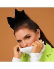 Duża kokarda opaska do włosów szpilka kobiety Tiara zielona Barrette włosy koreańskie spinka Vintage ozdoby Bowknot aksamitne ak