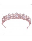 FORSEVEN Crystal Rhinestone Diadem panny młodej chluba kwiat Noiva Diadem i korony akcesoria ślubne biżuteria do włosów ślubna J