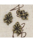 15 sztuk Charms szczęście irlandzki czterolistna koniczyna 17x11mm Antique Making wisiorek fit, w stylu Vintage tybetański brąz,