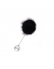 2019 śliczne Charm symulowane Pearl broszka Pins dla kobiet koreański futro piłka pomponowa Piercing klapy broszki Collar biżute