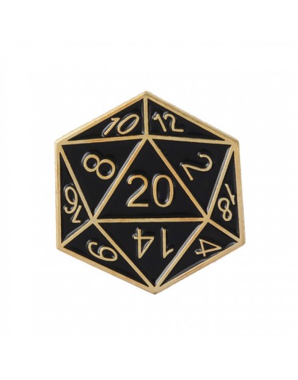 Dragon & dungeon Pins czerwony smok logo gry Lapel emalia Pin odznaki Polygon Dice zdecydować los broszki koszula biżuteria do t
