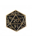 Dragon & dungeon Pins czerwony smok logo gry Lapel emalia Pin odznaki Polygon Dice zdecydować los broszki koszula biżuteria do t