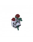 Punk style broszka magiczny kreator cranio vampire rose przycisk pin denim kurtki broszki odznaka prezenty gotycka biżuteria dro