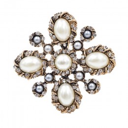 Cindy xiang 3 kolory wybierz Pearl krzyż barokowy broszki dla kobiet moda broszka w stylu vintage Pin ślub płaszcz akcesoria dob