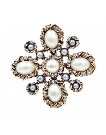 Cindy xiang 3 kolory wybierz Pearl krzyż barokowy broszki dla kobiet moda broszka w stylu vintage Pin ślub płaszcz akcesoria dob