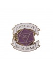 Dragon & dungeon Pins czerwony smok logo gry Lapel emalia Pin odznaki Polygon Dice zdecydować los broszki koszula biżuteria do t