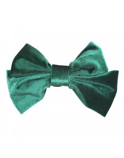 Duża kokarda opaska do włosów szpilka kobiety Tiara zielona Barrette włosy koreańskie spinka Vintage ozdoby Bowknot aksamitne ak