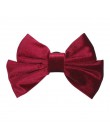 Duża kokarda opaska do włosów szpilka kobiety Tiara zielona Barrette włosy koreańskie spinka Vintage ozdoby Bowknot aksamitne ak