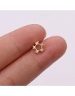 TTLIFE różne kryształowe kwiaty chrząstka Piercing Helix biżuteria stal nierdzewna cz Ear Stud Tragus chrząstka muszla kolczyk S