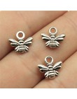 Charms 200 sztuk Bee Antique kolor srebrny 0.4x0. 4 Cal (10x11mm) Metal biżuteria ze stopu DIY akcesoria
