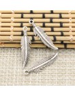 Charms pióro 20 sztuk 27x7mm tybetański brąz srebrny kolor zawieszki antyczna biżuteria Making DIY Handmade Craft