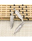 Charms pióro 20 sztuk 27x7mm tybetański brąz srebrny kolor zawieszki antyczna biżuteria Making DIY Handmade Craft