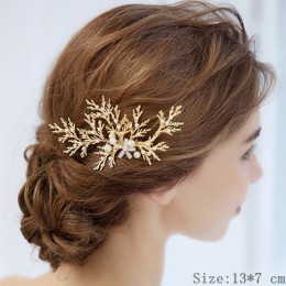 Ślubny grzebień do włosów klip z pałąkiem na głowę ślubne akcesoria do włosów Rhinestone Flower ślubne akcesoria do włosów opask