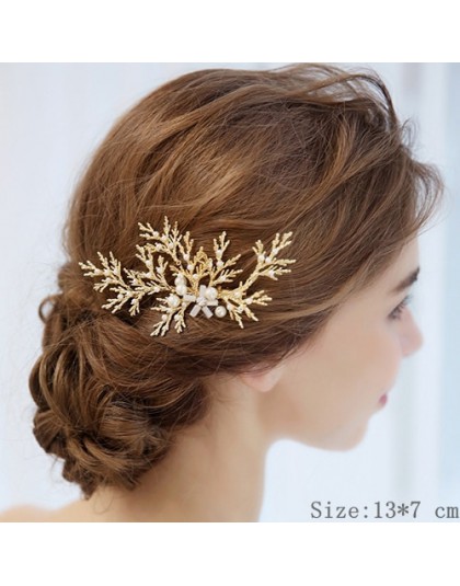 Ślubny grzebień do włosów klip z pałąkiem na głowę ślubne akcesoria do włosów Rhinestone Flower ślubne akcesoria do włosów opask
