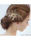 Ślubny grzebień do włosów klip z pałąkiem na głowę ślubne akcesoria do włosów Rhinestone Flower ślubne akcesoria do włosów opask